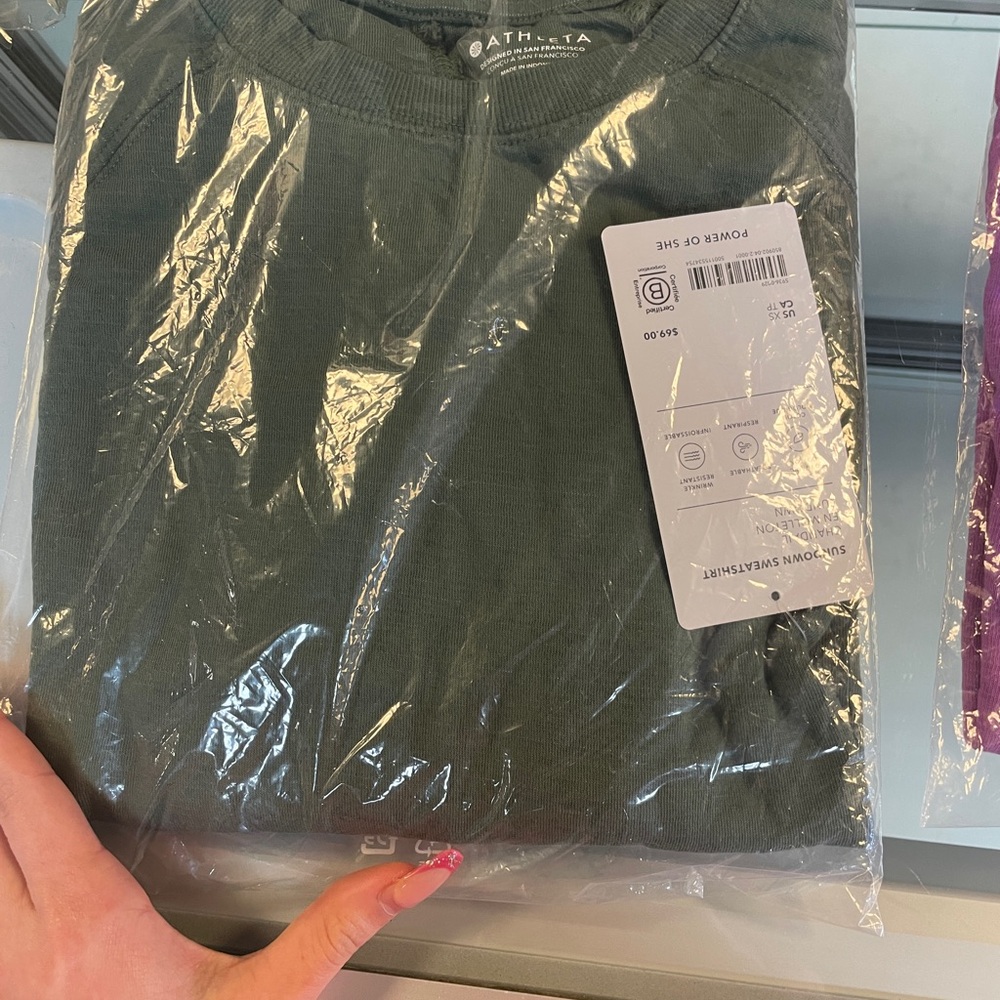 Athleta Green Power of She Sweatshirt